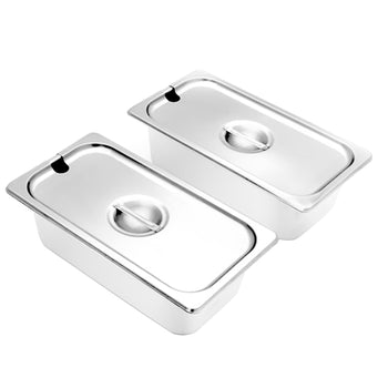 Urządzenie do topienia czekolady - 2x 1/3 GN - 1,5 kW - w zestawie 2 pokrywki i 2 pojemniki GN 1/3 - Prime Gastro