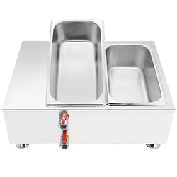 Urządzenie do topienia czekolady - 2x 1/3 GN - 1,5 kW - w zestawie 2 pokrywki i 2 pojemniki GN 1/3