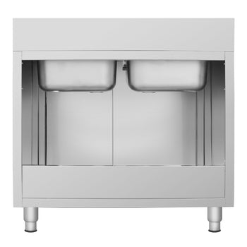 Szafka pod zlewozmywak ECO - 1200 x 600 mm - z 2 komorami pośrodku - Prime Gastro