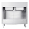 Szafka zlewozmywakowa PREMIUM - stal nierdzewna AISI 304 - 1400x700mm - z 2 komorami środkowa