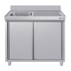 Szafka zlewozmywakowa ECO – 1000 x 600 mm – ze zlewem 1-komorowym po lewej stronie
