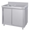 Szafka zlewozmywakowa ECO – 1000 x 600 mm – ze zlewem 1-komorowym po lewej stronie