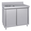 Szafka zlewozmywakowa ECO – 1000 x 600 mm – ze zlewem 1-komorowym po lewej stronie
