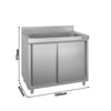 Pot washing cabinet - 1000x600mm - with 1 basin W800xD400mm, image 2 of 9