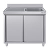 Szafka zlewozmywakowa ECO – 1200 x 600 mm – ze zlewem 1-komorowym po prawej stronie