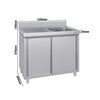 Szafka zlewozmywakowa ECO – 1200 x 600 mm – ze zlewem 1-komorowym po prawej stronie