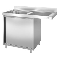 Szafka zlewozmywakowa dla zmywarki do naczyń - 1200x700 mm - z 1 zlewem po lewej stronie