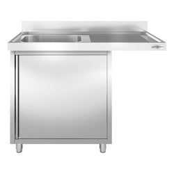Szafka zlewozmywakowa dla zmywarki do naczyń - 1200x700 mm - z 1 zlewem po lewej stronie