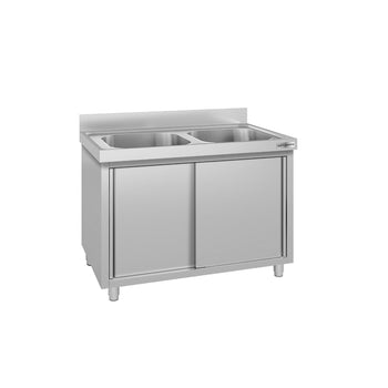 Szafka pod zlewozmywak ECO - 1400x600 mm - z 2 komorami pośrodku - Prime Gastro