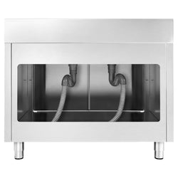 Szafka zlewozmywakowa PREMIUM - stal nierdzewna AISI 304 - 1400x700mm - z 2 komorami środkowa