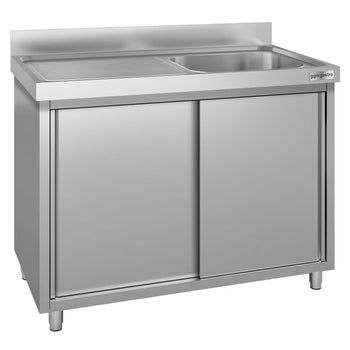 Szafka pod zlewozmywak ECO - 1400x600 mm - z 1 zlewem po prawej stronie - Prime Gastro