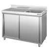 Szafka zlewozmywakowa PREMIUM – 1400 x 700 mm – ze zlewem 1-komorowym po prawej stronie
