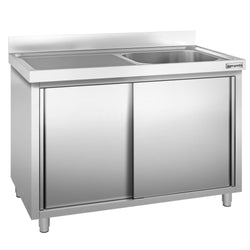 Szafka zlewozmywakowa PREMIUM – 1400 x 700 mm – ze zlewem 1-komorowym po prawej stronie