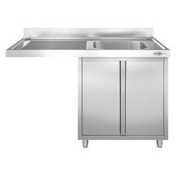 Szafka zlewozmywakowa dla zmywarki do naczyń - 1400x600 mm - z 1 zlewem po prawej stronie