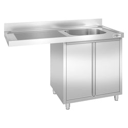 Szafka zlewozmywakowa dla zmywarki do naczyń - 1400x600 mm - z 1 zlewem po prawej stronie