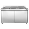 Szafka zlewozmywakowa PREMIUM – 1600 x 600 mm – ze zlewem 2-komorowym po prawej stronie