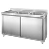 Szafka zlewozmywakowa PREMIUM – 1600 x 600 mm – ze zlewem 2-komorowym po prawej stronie