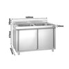 Szafka z zlewem PREMIUM – 1600 x 600 mm – z 2 zlewami