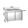 Szafka z zlewem PREMIUM – 1600 x 700 mm – z 2 zlewami