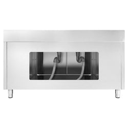 Szafka zlewozmywakowa PREMIUM - stal nierdzewna AISI 304 - 1800x700mm - z 2 komorami środkowa