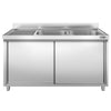 Szafka zlewozmywakowa PREMIUM – 1800 x 600 mm – ze zlewem 2-komorowym po prawej stronie