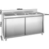 Szafka zlewozmywakowa PREMIUM – 1800 x 600 mm – ze zlewem 2-komorowym po prawej stronie