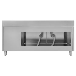 Szafka zlewozmywakowa ECO – 2000 x 700 mm – z koszem na śmieci i 2 zlewami po lewej stronie