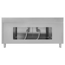 Szafka zlewozmywakowa ECO - stal nierdzewna AISI 304 - 2000x700mm - z 2 komorami środkowa