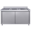 Szafka zlewozmywakowa ECO – 2000 x 600 mm – ze zlewem 2-komorowym po prawej stronie