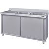 Szafka zlewozmywakowa ECO – 2000 x 600 mm – ze zlewem 2-komorowym po prawej stronie