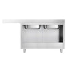 Szafka zlewozmywakowa do zmywarek – 2000 x 700 mm – ze zlewem 2-komorowym po lewej stronie