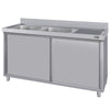Szafka zlewozmywakowa ECO – 2000 x 700 mm – ze zlewem 2-komorowym po lewej stronie