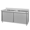Szafka do mycia garnków ECO – 1800 x 600 mm – z 2 zlewami