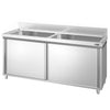 Szafka zlewozmywakowa PREMIUM – 2000 x 700 mm – z 2 komorami