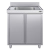 Szafka zlewozmywakowa ECO – 800 x 700 mm – ze zlewem 1-komorowym