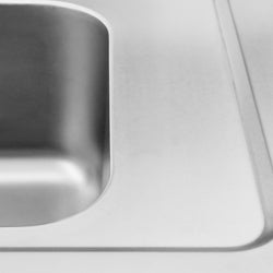 Szafka zlewozmywakowa ECO - stal nierdzewna AISI 304 - 1600x700mm - z 2 komorami środkowa