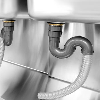 Szafka pod zlewozmywak ECO - 1400x600 mm - z 2 komorami pośrodku - Prime Gastro