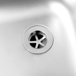 Szafka zlewozmywakowa ECO - stal nierdzewna AISI 304 - 1600x700mm - z 2 komorami środkowa
