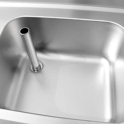 Szafka zlewozmywakowa PREMIUM - stal nierdzewna AISI 304 - 1000x700mm - z 2 komorami środkowa