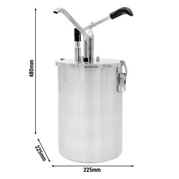 Dozownik sosów – 10 litrów – z pojemnikiem i regulowaną dawką - Prime Gastro