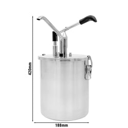 Saucen - / Dosierspender - 6 Liter - mit Behälter & einstellbarer Dosierung