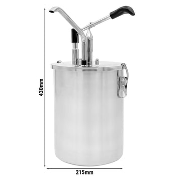 Saucen - / Dosierspender - 8 Liter - mit Behälter & einstellbarer Dosierung