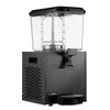 Commercial Juice Dispenser - 1x polycarbonate tank with tap & paddle agitation - 18 Litres - 290W - Black - incl. drip tray