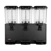 Commercial Juice Dispenser - 3x polycarbonate tanks with tap & paddle agitation - 3x 18 Litres - 700W - Black - incl. drip tray