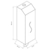 Push-Button Soap Dispenser - 1000ml - Stainless steel - wall mounted, manual, push-button, refillable reservoir, lockable