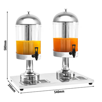 Dozownik soku - 2x 8 litrów - stal nierdzewna - Prime Gastro
