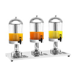 Dozownik soku - 3x 8 litrów - stal nierdzewna