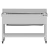 Stół ze zlewem ECO - 1200x600x950mm - z półką - 1-komorowy skręcany