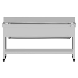 Stół zlewozmywakowy do mycia garnków ECO - 1400x700mm - z dolną półką & 1 zlewem
