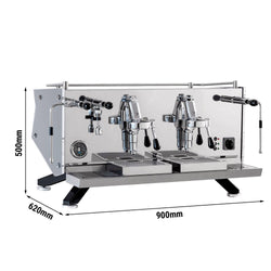 Espresso machine with portafilter "Suprema" - Manual - 2 groups - including pre-infusion system